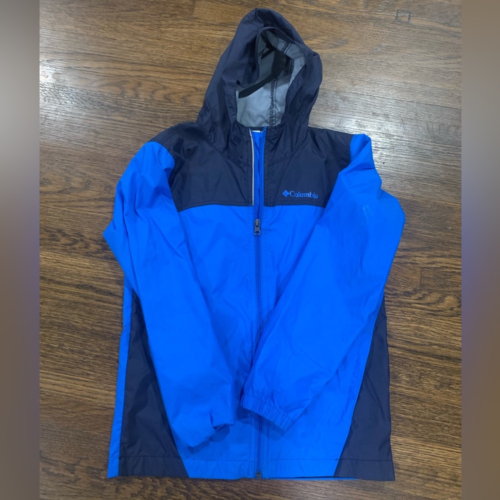 Columbia Rain Jacket Blue Size Medium
